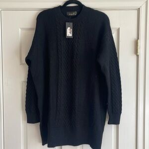 Seta T Women's Oversized Sweater Dress Crewneck Long Sleeve Knit Pullover tunic